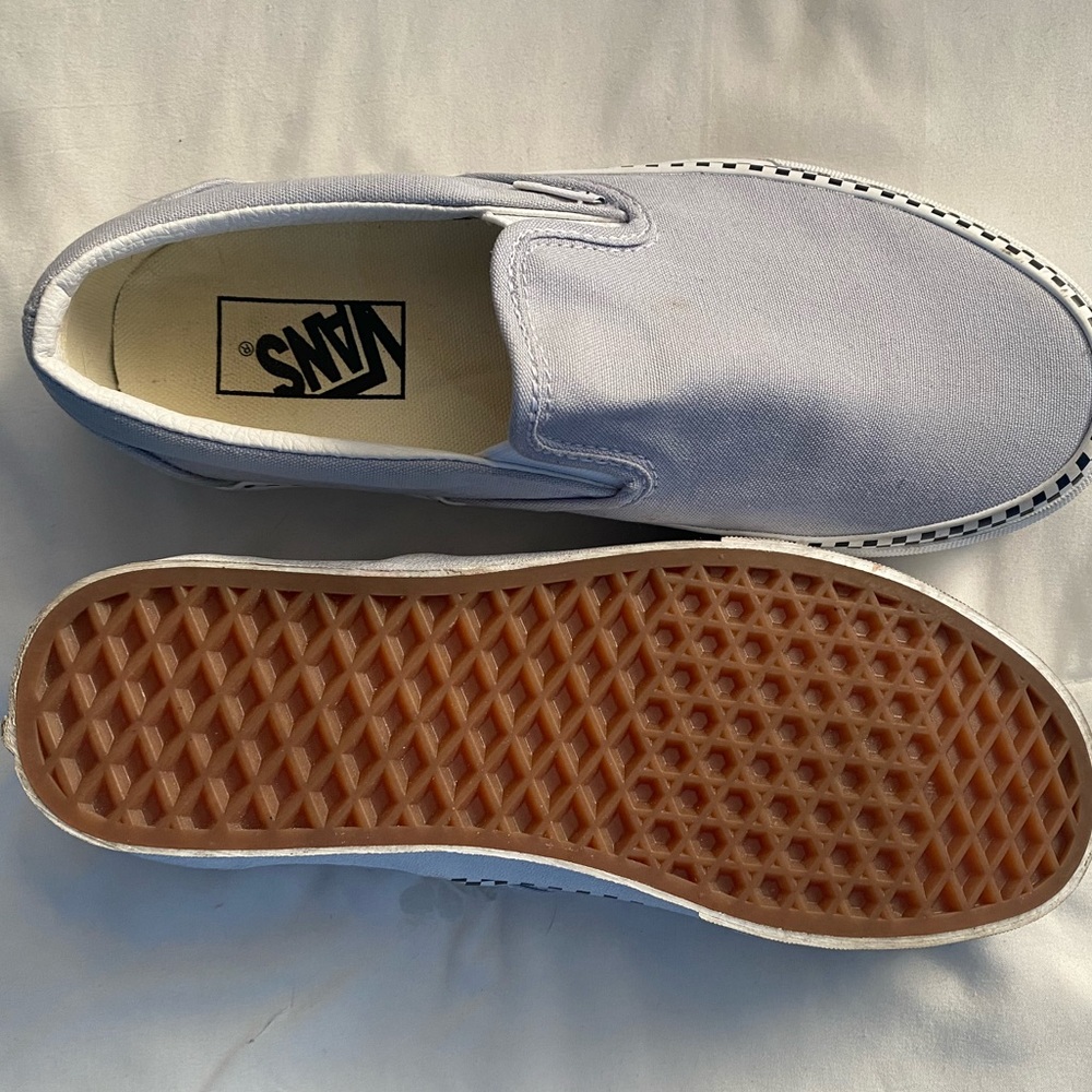 Retro checkered, light gray Vans size 7.5